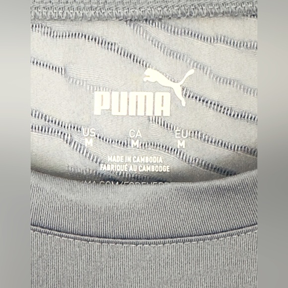 Puma Maternity Oversized Crew Neck Womens Blue T-Shirt Krinkle Back Side… - Picture 8 of 12